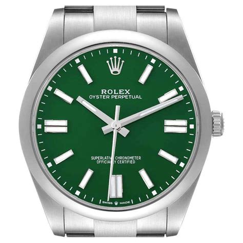 rolex silber mit grünem zifferblatt|Rolex oyster perpetual kaufen.